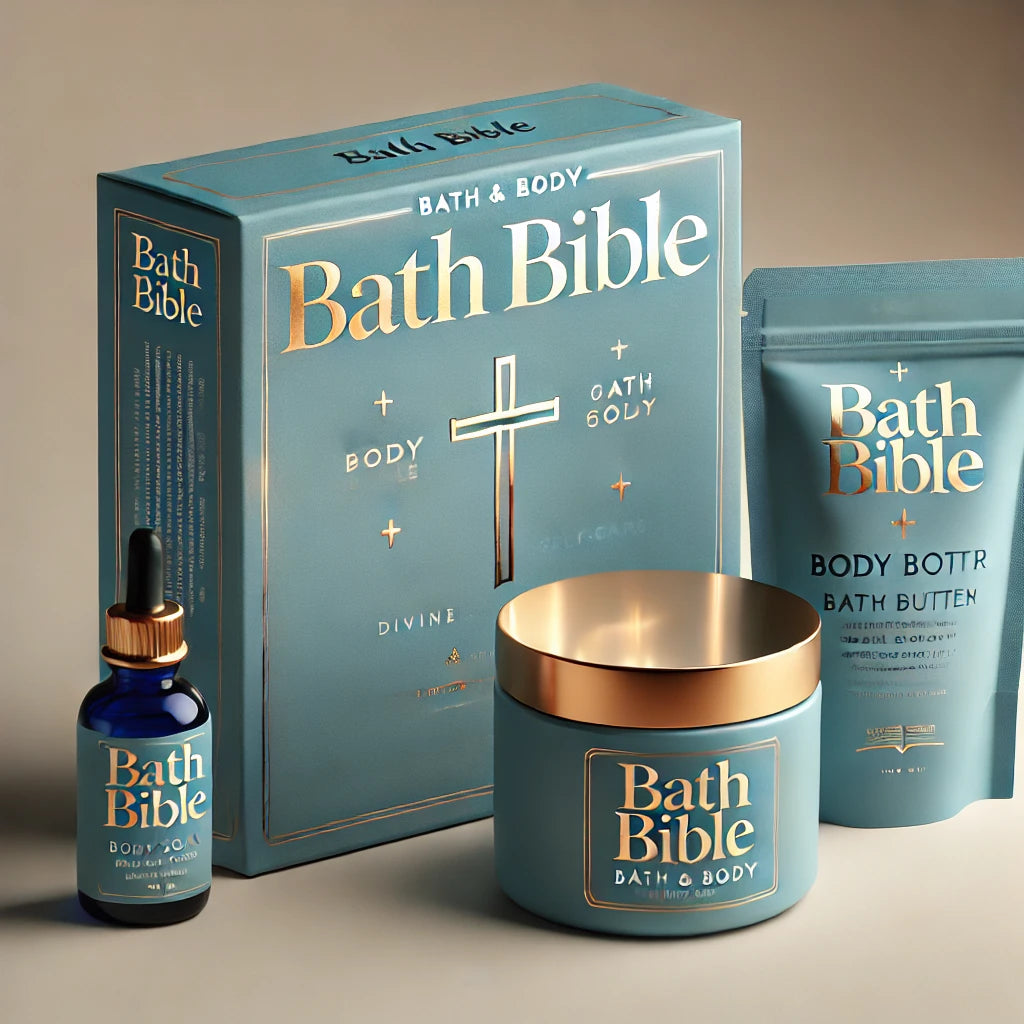 Self-care kit with body butter, scrub, and spray mist.