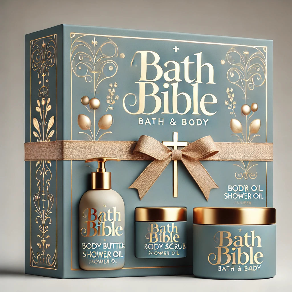 Shower set with body scrub, shower oil, and steamers.