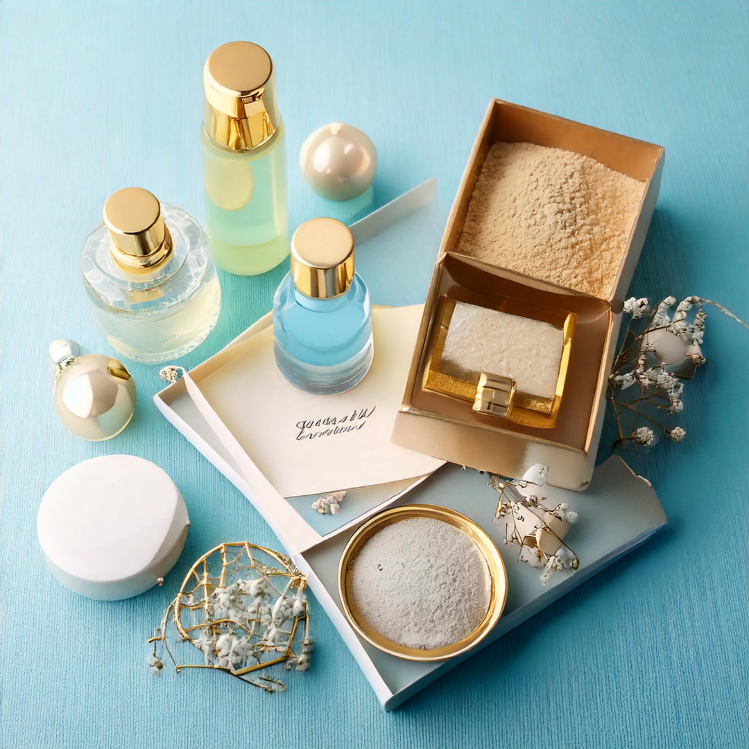 Sacred oil and fragrance balm in a wellness gift set.