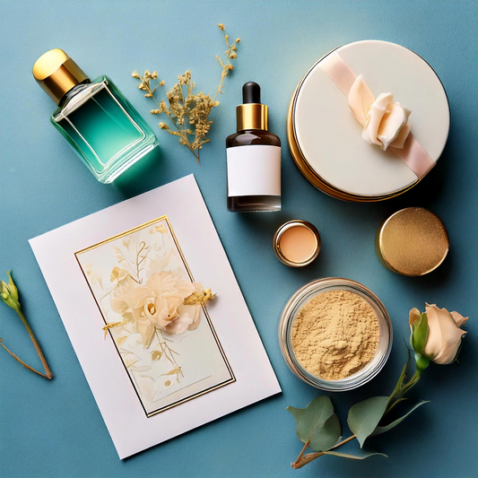 Sacred oil and fragrance balm in a wellness gift set.